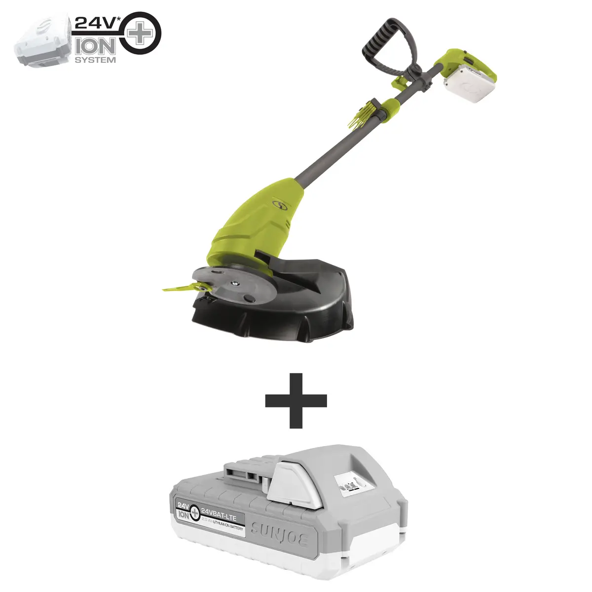 Sun Joe 24V-Gt10-Lte 24-Volt* Ionmax Cordless Lightweight Stringless Grass Trimmer Kit | 10-Inch | W/ 2.0-Ah Battery + Charger 1