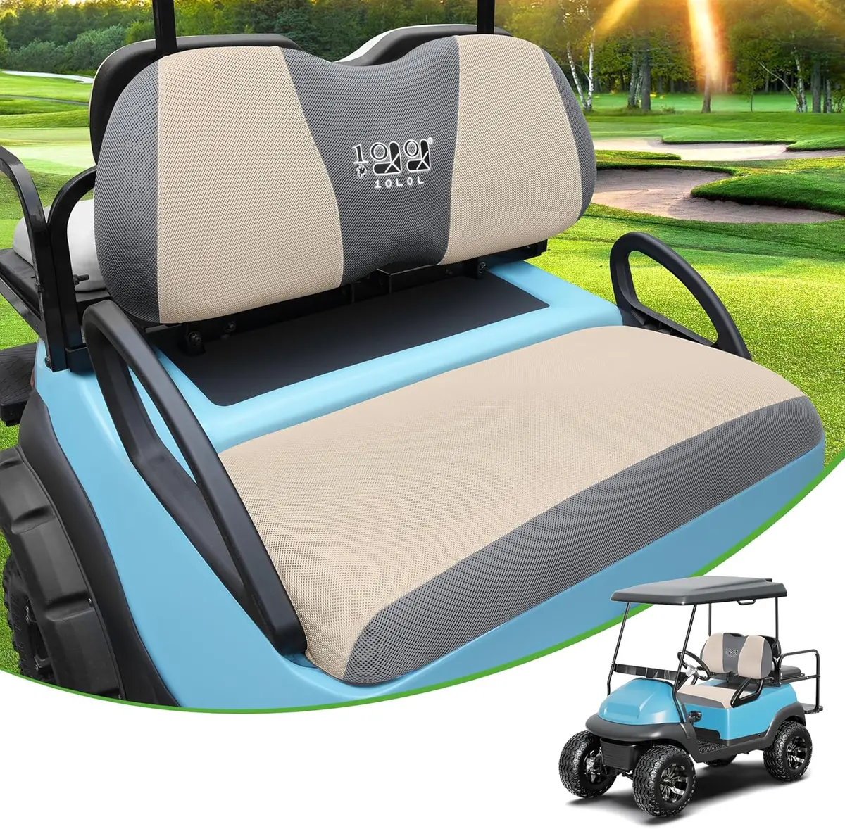 Golf Cart Seat Cover Fits Yamaha & Club Car Precedent Original Front Seat - 10L0l 2