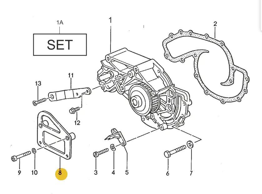 928 101 412 03 - Water Pump Shackle - Transportation 1
