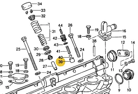 928 104 121 00 - Valve Seat - Oil Pressure Check/Relief Valve 1