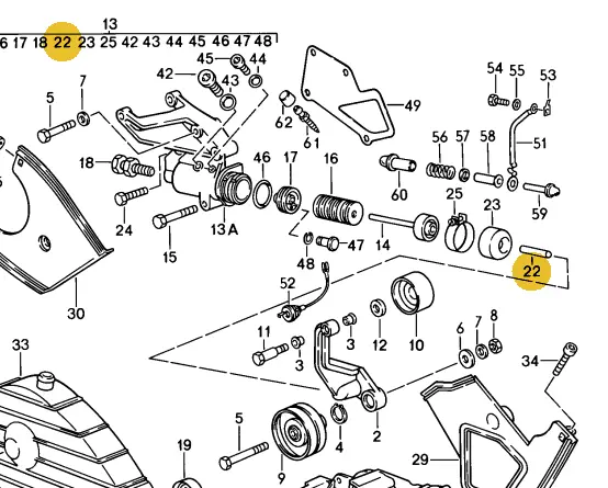 928 105 551 02 - Tensioner Push Rod 1