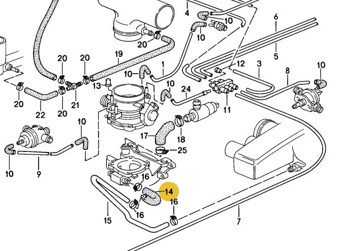 928 110 761 01 - Hose - Metal Pipe At Left Intake Side To Air Guide 2