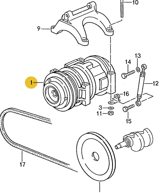 928 126 113 00/01 - Ac Compressor Denso - 1990 To 1995 - Denso Oem 2
