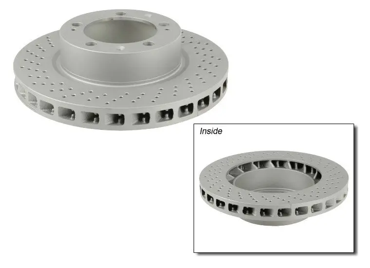 928 351 043 61 - X Drilled Rotor - Front Left - Sebro/Zimmerman Coated 1