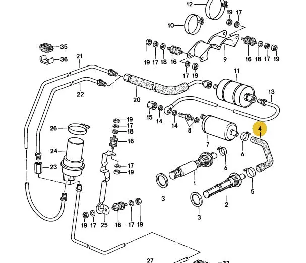 928 356 550 06 - Fuel Hose From Tank To Pump 77 To 79/ 89 To 95/M460 In-Tank Pump 2