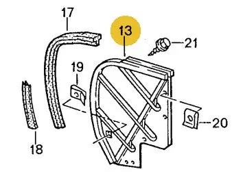 928 504 222 11 - Splash Shield/Guard - Right - 87 To 95 2
