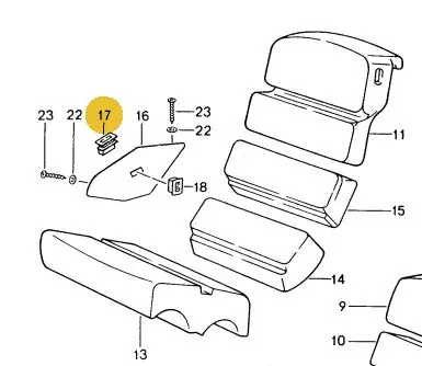 928 522 321 02 70B - Seat Belt Holder -78 To 95 1