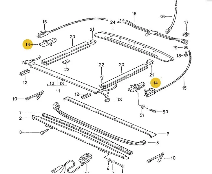 928 564 046Shoe - Sunroof Gate Guide Shoe - Right - Aftermarket 2