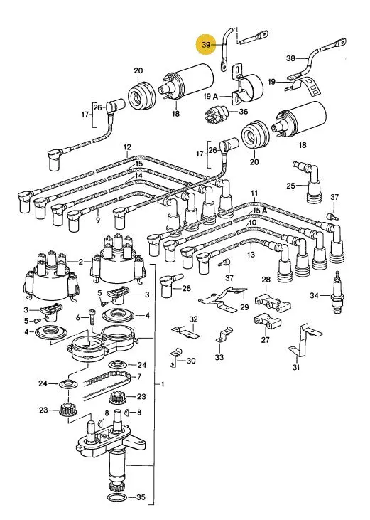 928 612 814 00 - Coil Ground Cable - Right 2