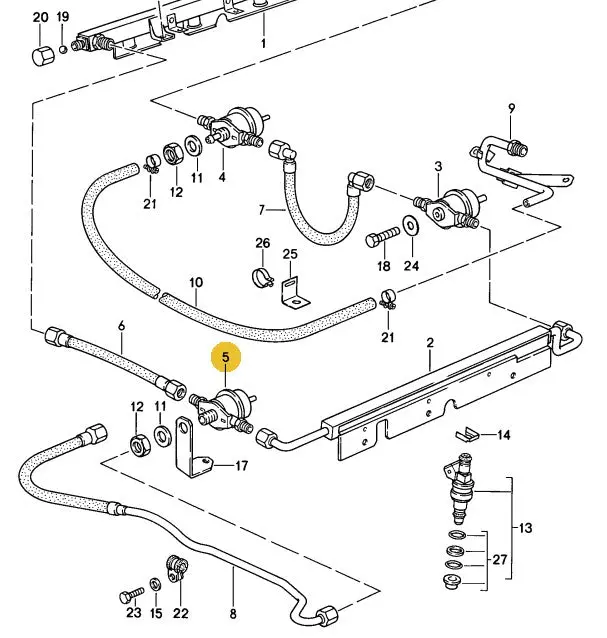 928 110 202 23Am - Billet Fuel Pressure Damper - 80 To 86 - 16V & 32V 2