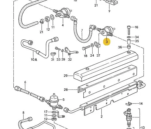 930 110 602 31Amg - Rear Fuel Pressure Damper - 87 To 95 - Aftermarket Gold - Pre-Order 2