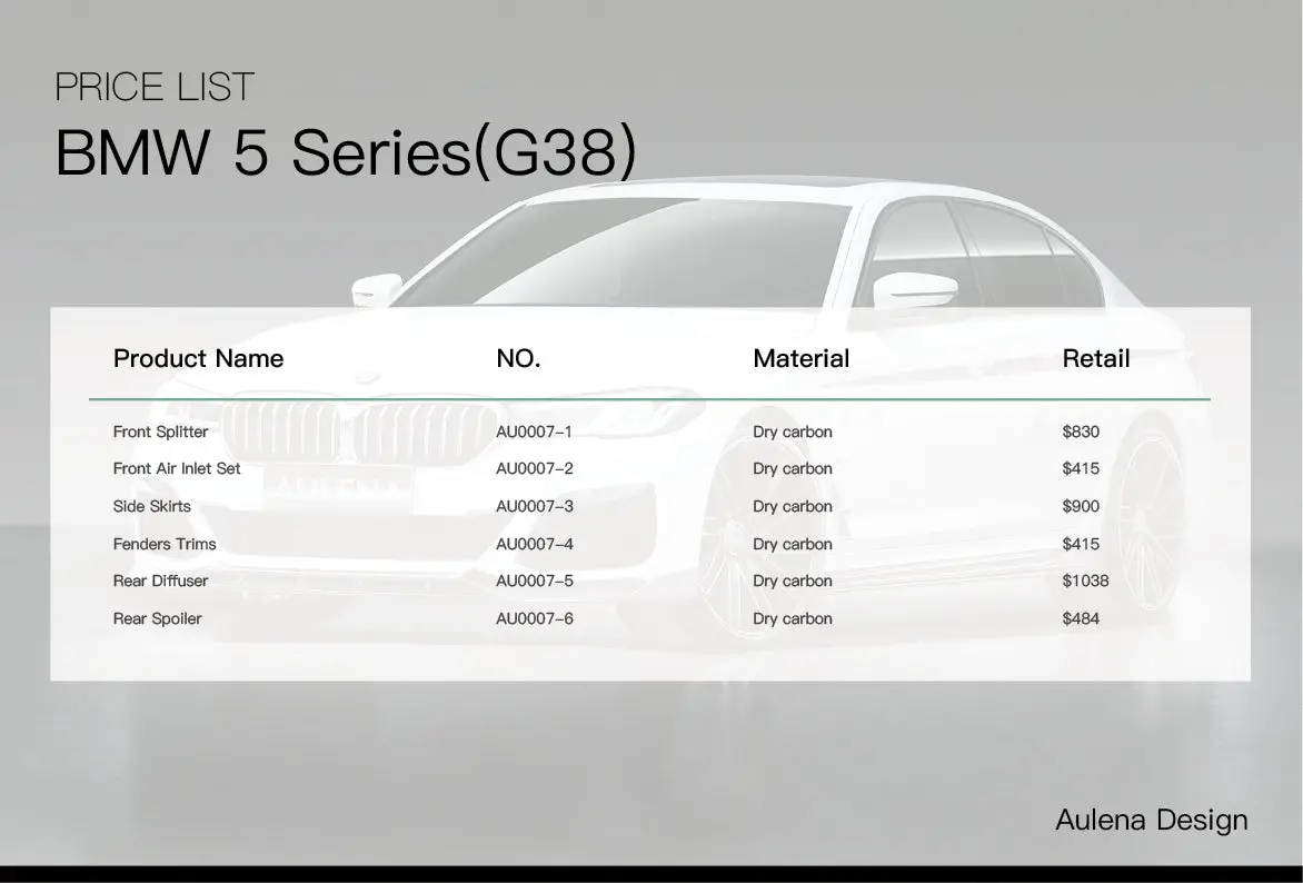 Bmw 5 Series(G38) Aulena Design Body Kit 2