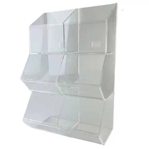 Merchandising Fixture - Six Bin Acrylic Display Only 967780 1