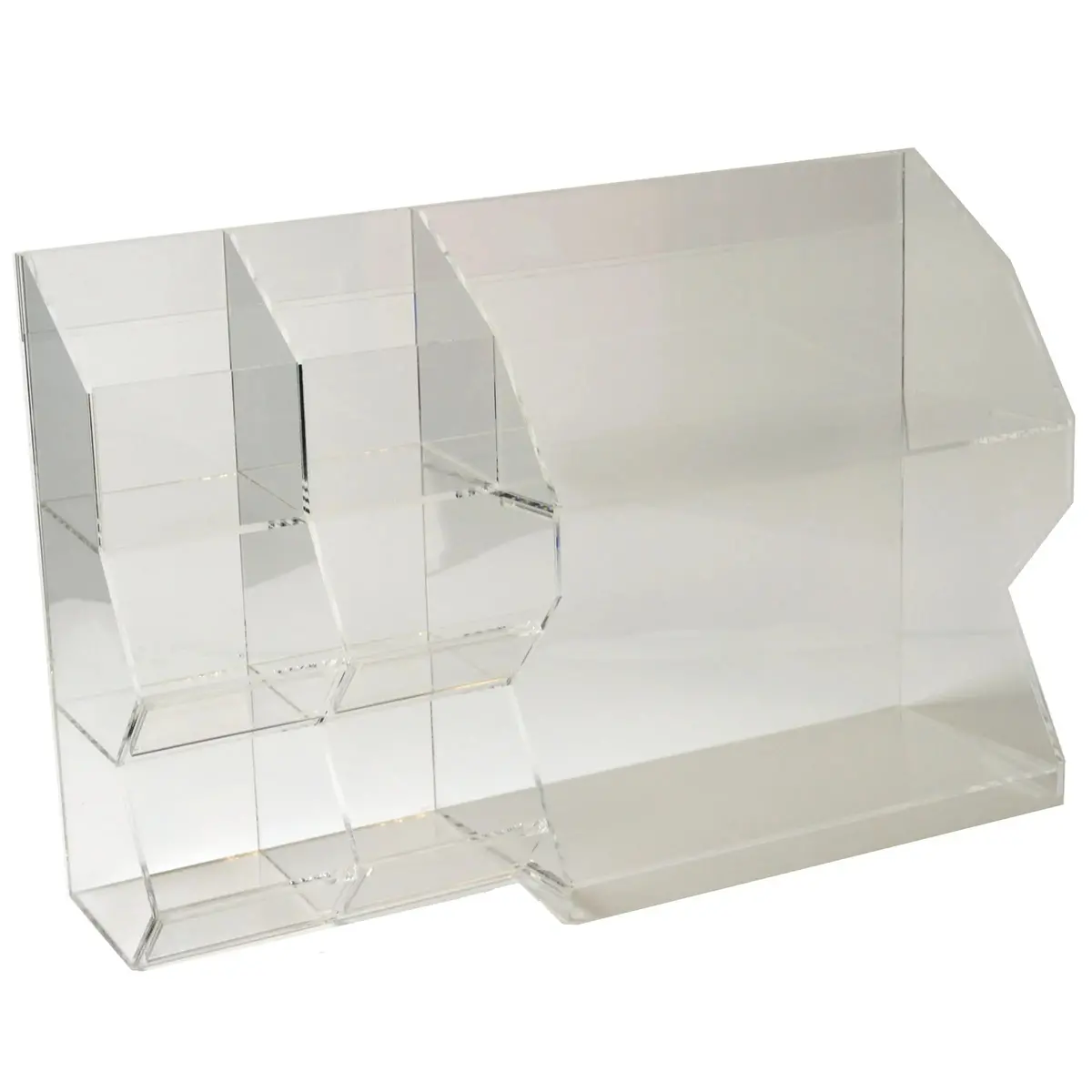 Merchandising Fixture - Acrylic Six Bin With Two Shelves Bulk Display 969210 1