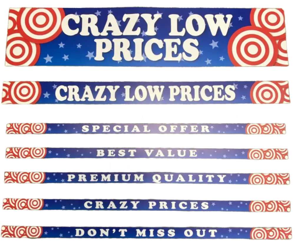 Merchandising Fixture - 4 Merchandising 7 Sign Set 974640 1