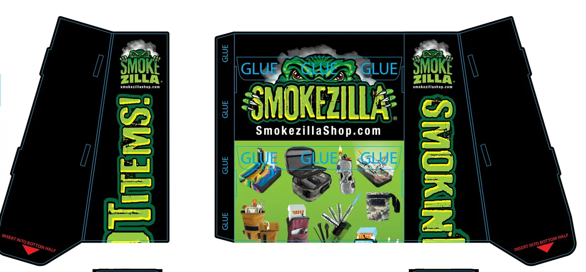 Merchandising Fixture - Corrugated Smokezilla Floor Display Only 974760 1