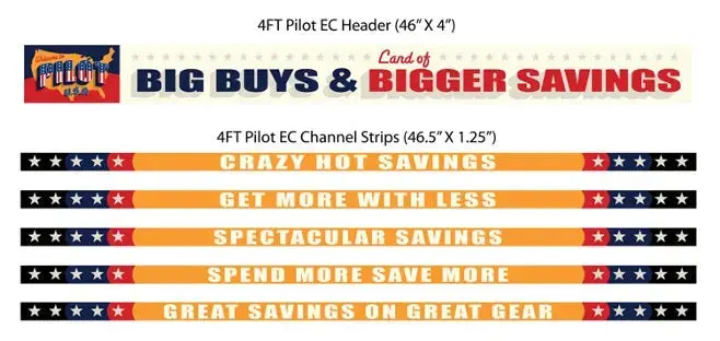 Merchandising Fixture - 4 Merchandising 6 Sign Set 975850 1