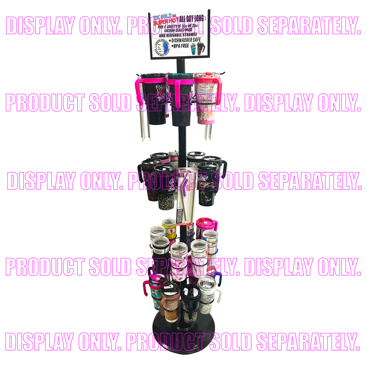 Merchandising Fixture - Cup Spinner Rack Floor Display Only 976070 2