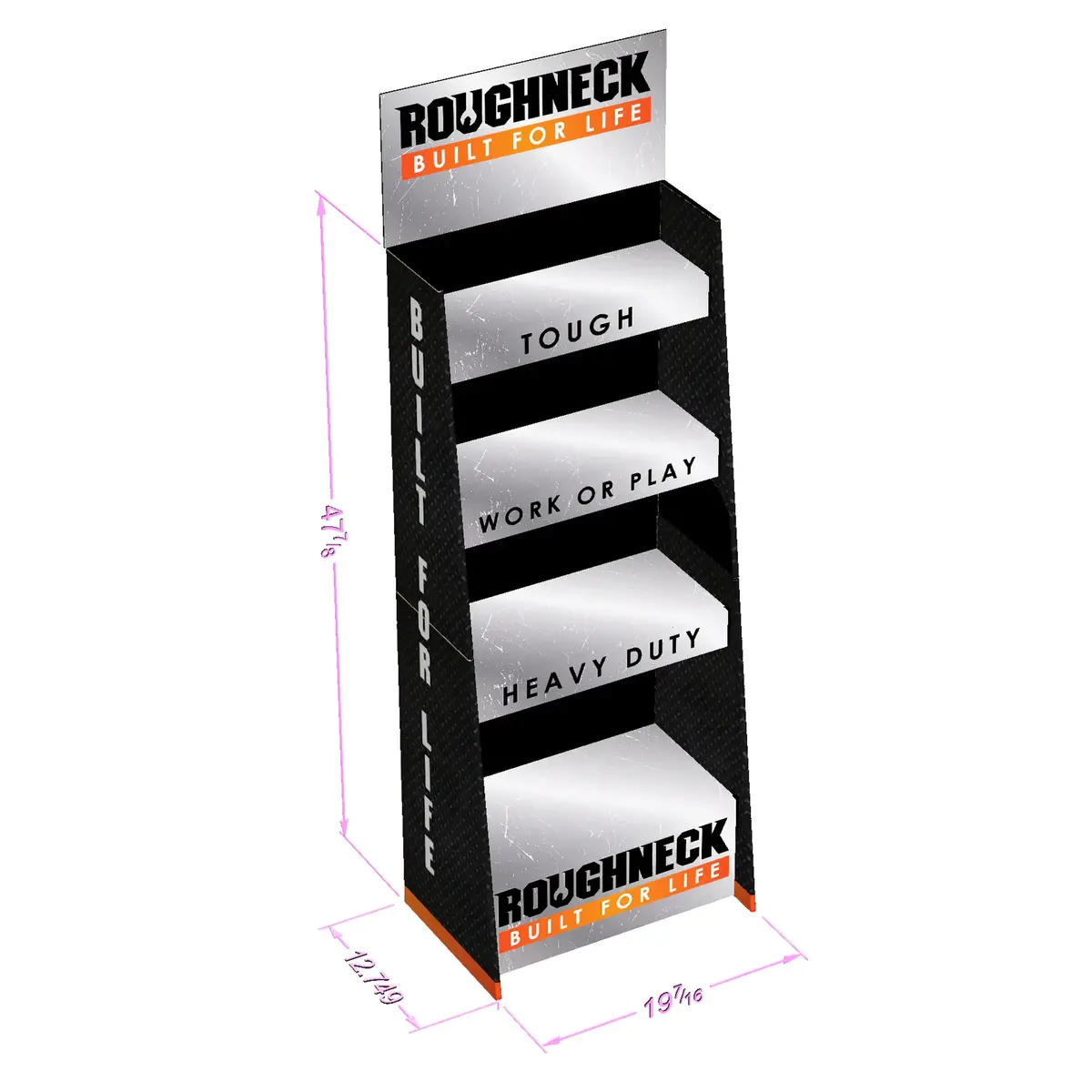 Merchandising Fixture - Corrugated Roughneck 20" Floor Display Only 976400 1