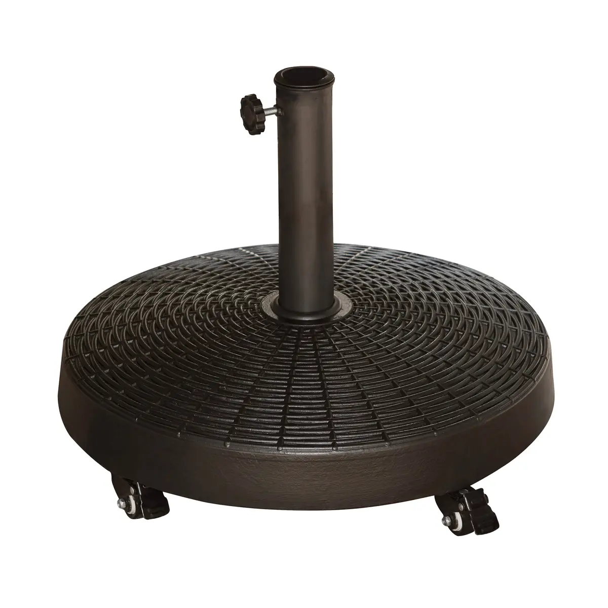 Bliss Outdoors Ubs-031W Outdoor Umbrella Base W/ Wheels | Cast Resin Stone | Weather & Wear-Resistant | 52 Lbs. 1