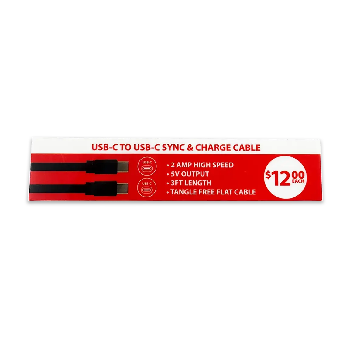Merchandising Fixture - 3 Usb-C To Usb-C Charging Cable Sign 979430 1