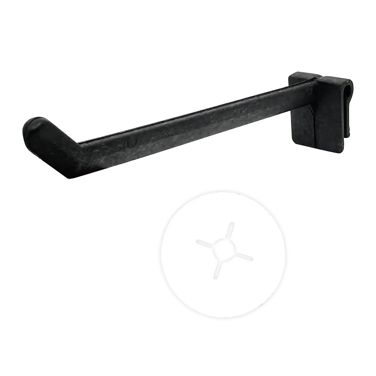 Merchandising Fixture - Long Black Plastic Pegs With Peg Stop - 18 Pieces Per Pack 986080 2