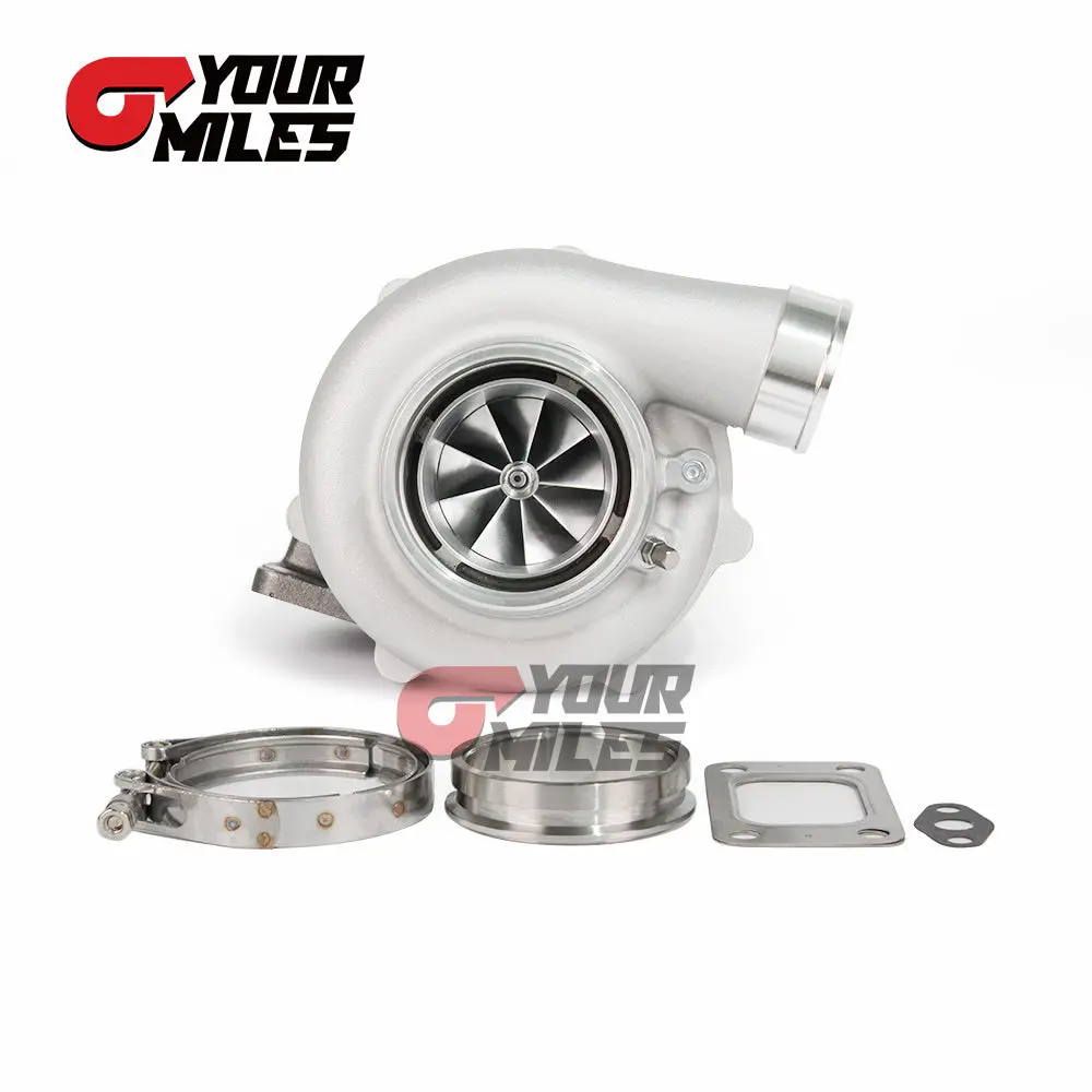 Yourmiles S35-1050 Ceramic Dual Ball Bearing Billet Wheel Turbocharger T3/T4.82/0.83/1.01/1.21 Dv Hsg 2