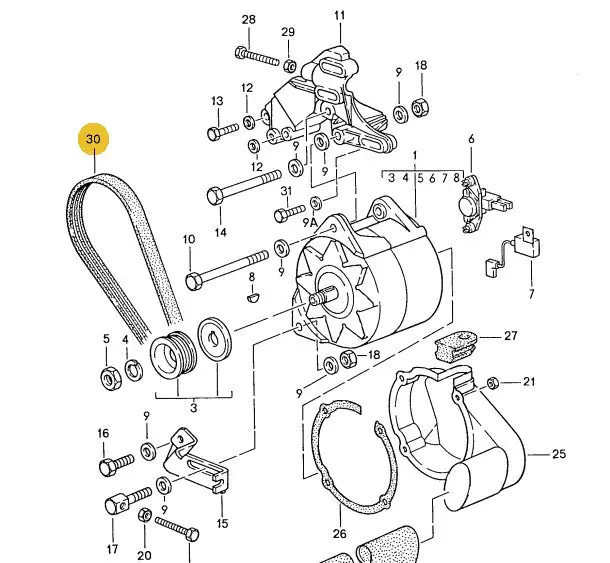 999 192 266 50 - Alternator Belt 85 To 89 All/90 To 95 5 Speed Only 2