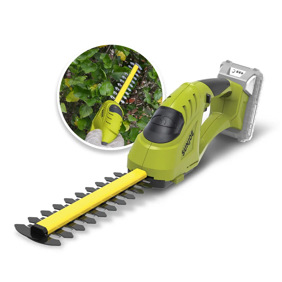 Sun Joe 24V-Sseg-Lte 24-Volt* Ionmax Cordless Handheld Shrubber + Trimmer Kit | W/ 2.0-Ah Battery + Charger 1