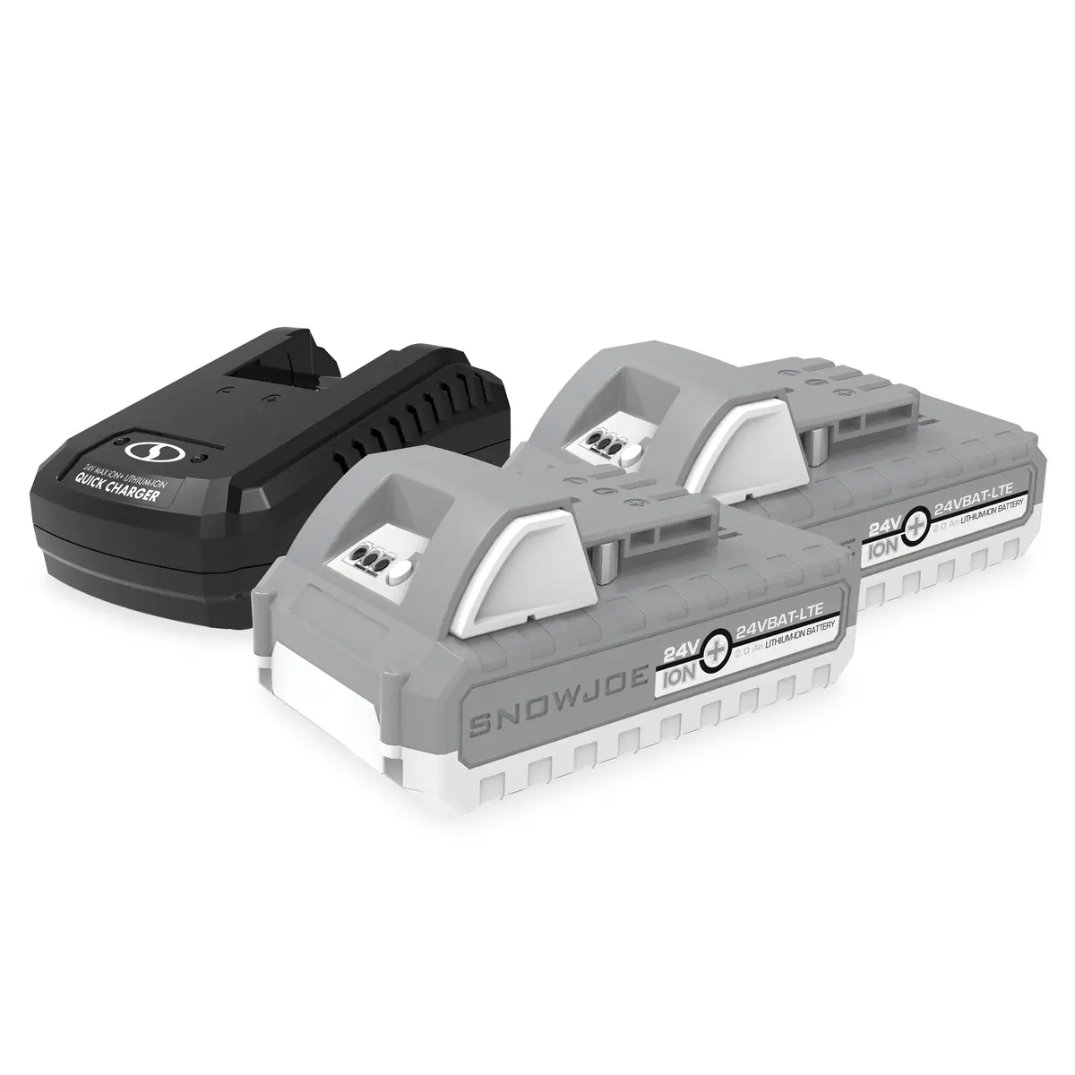 Snow Joe + Sun Joe Certified Authentic 24V-2Amp-Sk2 24-Volt* Ionmax Starter Kit | W/ 2X 2.0-Ah Batteries + Quick Charger 1