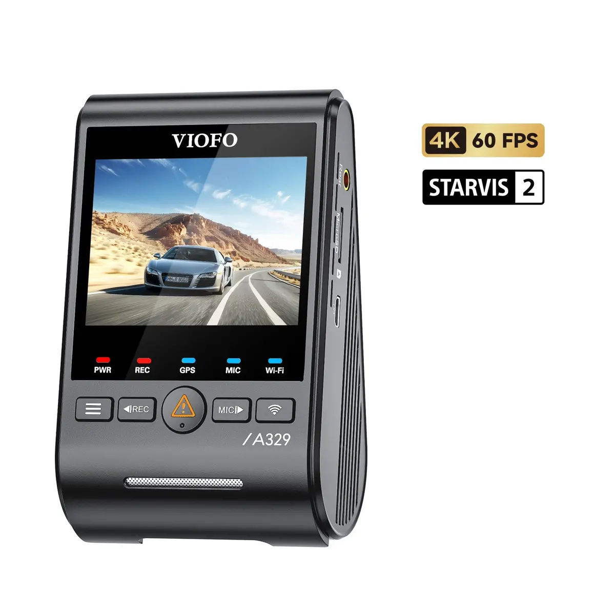 Viofo A329 1Ch Front 4K 60Fps Gps Wi-Fi 6 Dash Cam Hdr With Sony Starvis 2 Sensor Support Ssd Storage 1