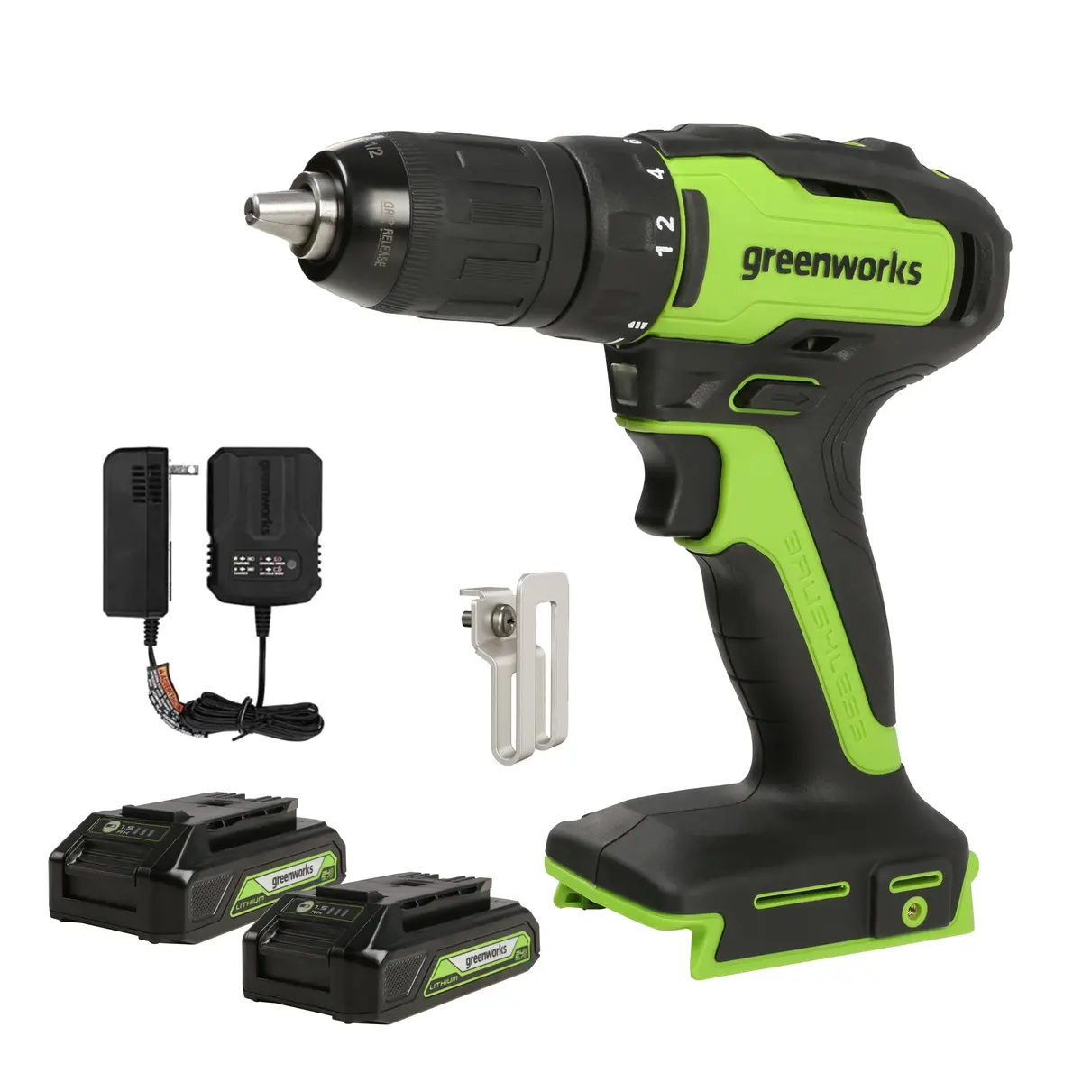 24V Brushless Drill / Driver, (2) 1.5Ah Batteries And Charger Included 1