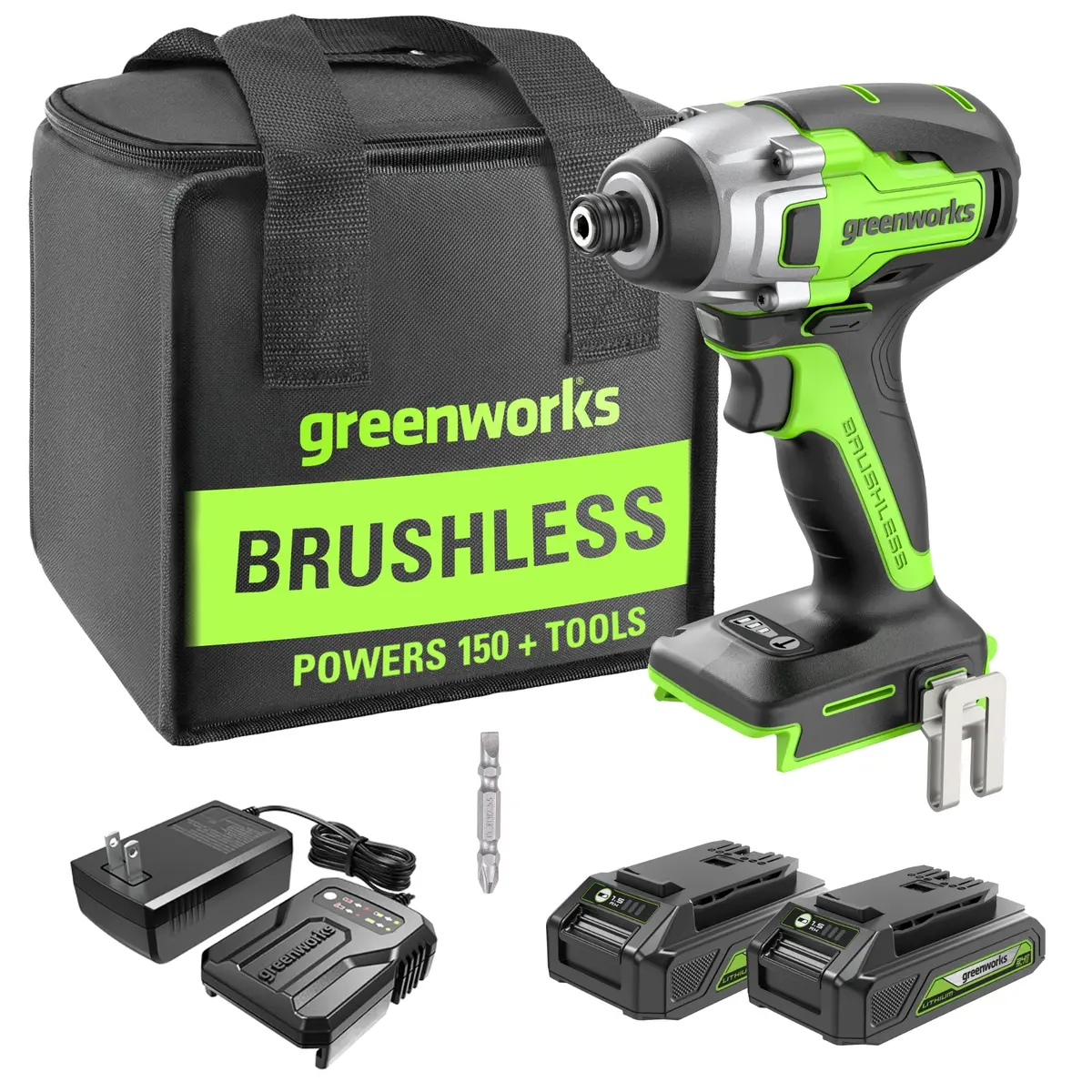 24V Brushless Impact Driver, (2) 1.5Ah Batteries And Charger Included - Id24l1520 1
