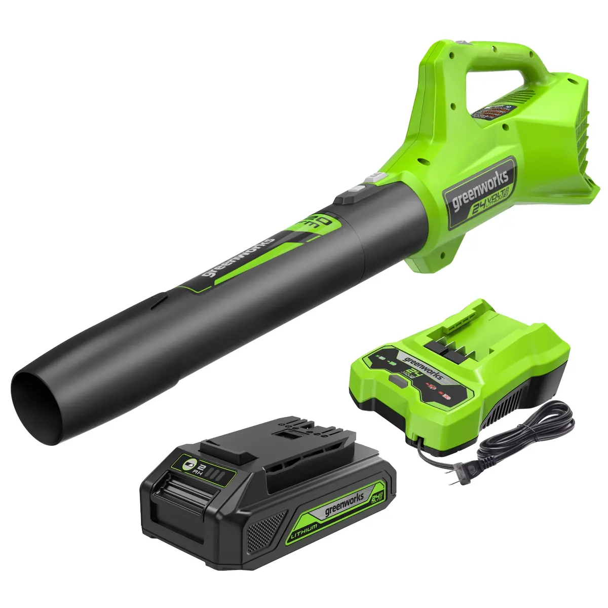 24V Axial Blower 90 Mph - 320 Cfm, 2.0Ah Usb Battery And Charger Included 1
