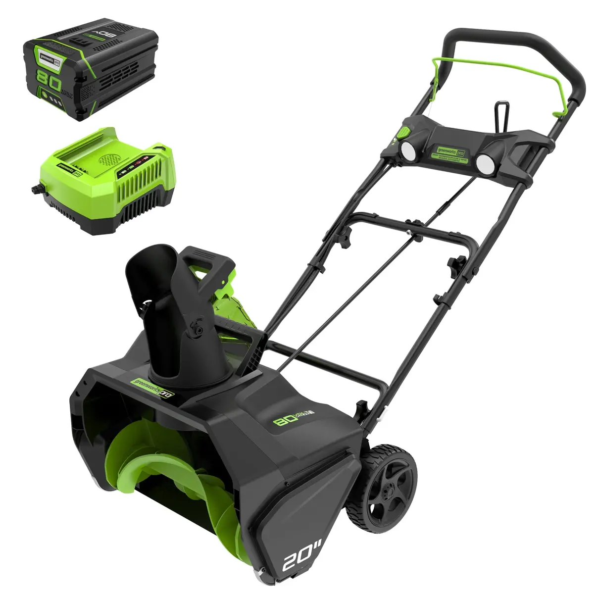 80V 20" Brushless Snow Thrower, 2.0Ah Battery And Charger Included 1