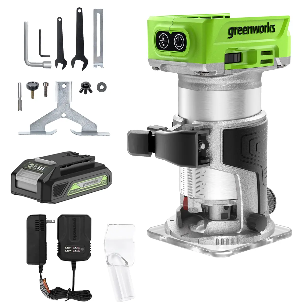 24V Brushless Compact Router, 2.0Ah Battery And Charger Included 1