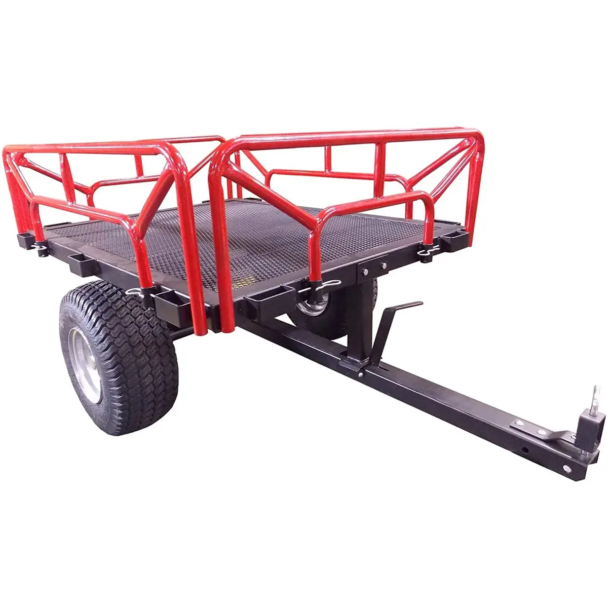 Utv / Atv - Tractor Flat Bed Trailer Cart W/ Side Rails 1000 # 2