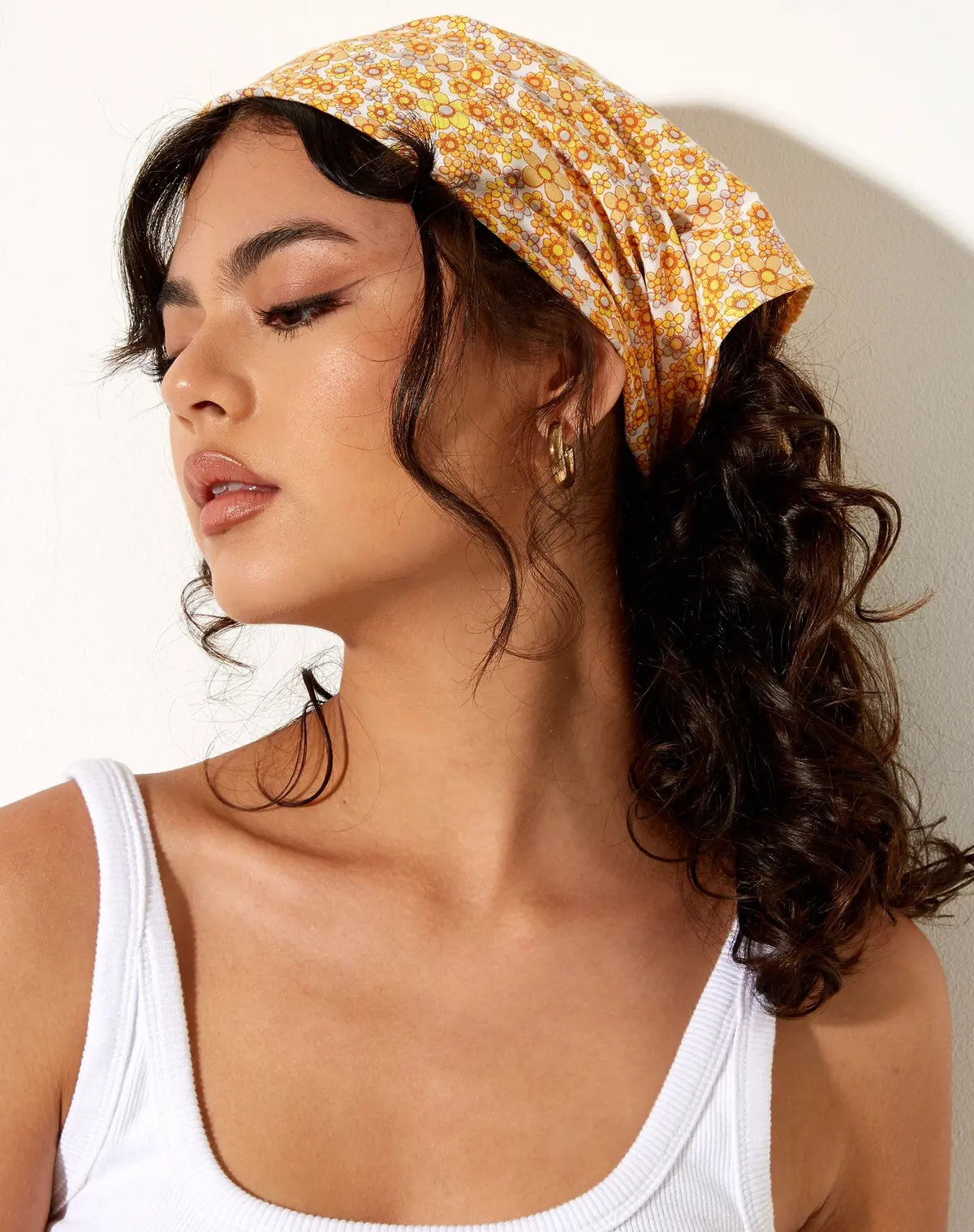 Bandana In Garden Flower Yellow 1