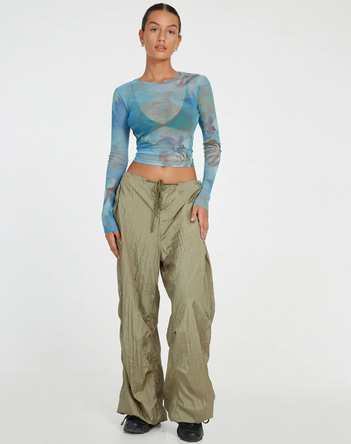 Elijah Crop Top In Digi Petal Blue 3