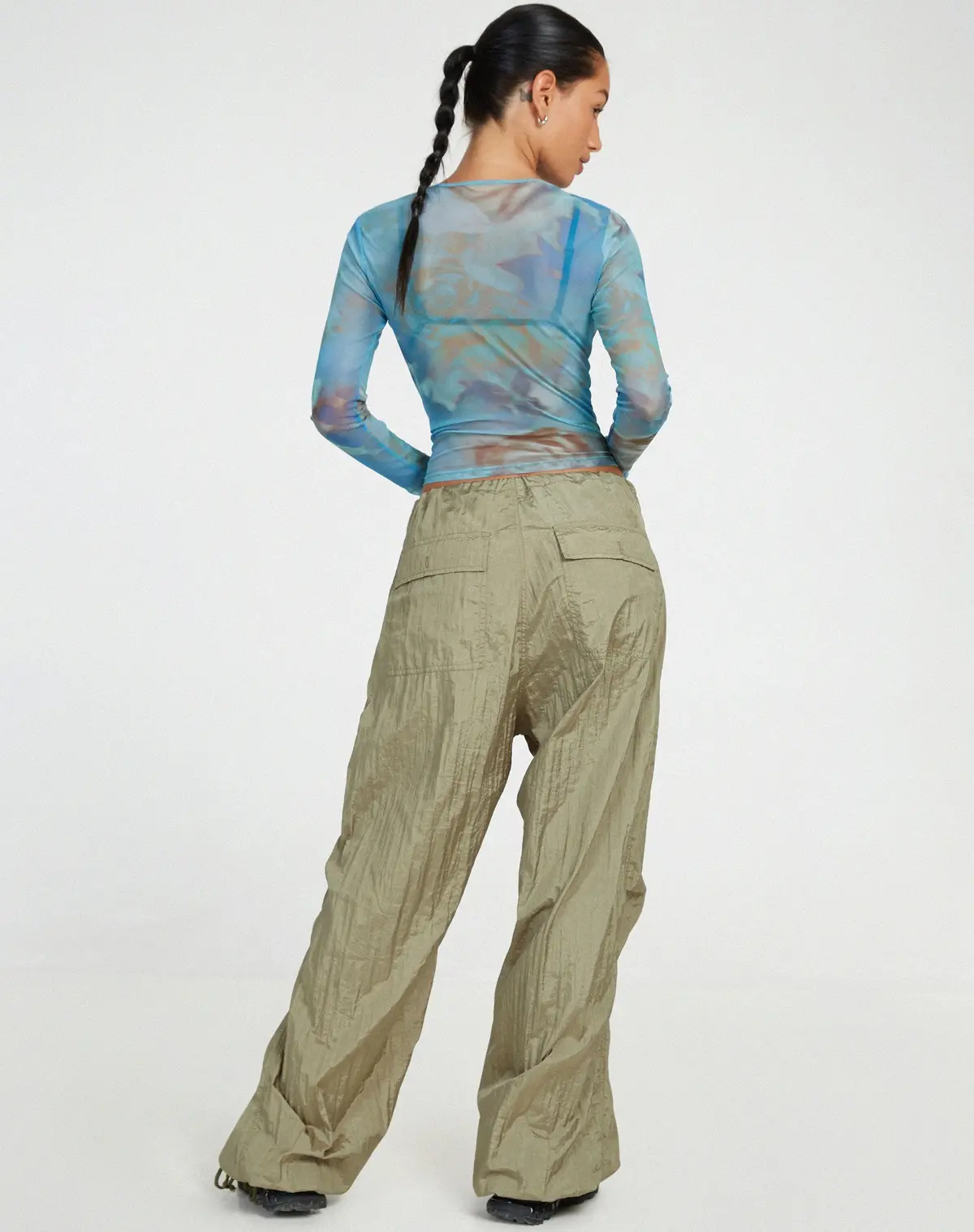 Elijah Crop Top In Digi Petal Blue 5
