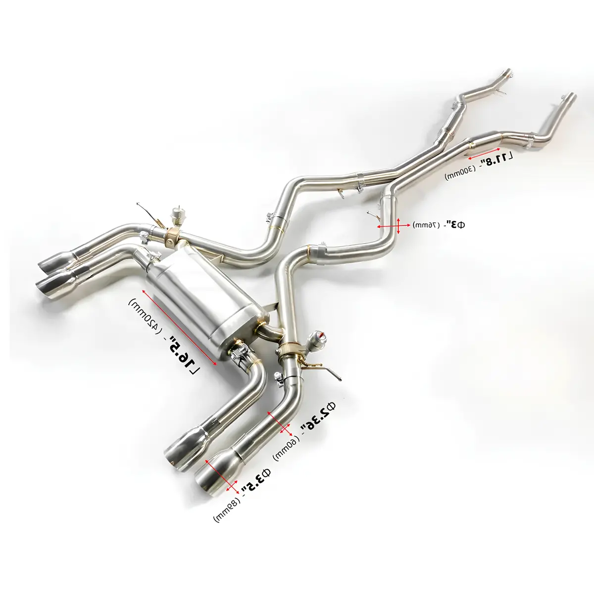 Ame Valvetronic Exhaust Catback For For Bmw F85 X5m F86 X6m S63 4.4T 12~19 Muffler Exhaust Pipes 1