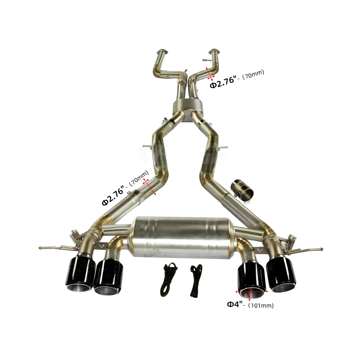 Ame Valvetronic Titanium Exhaust Catback For Bmw M3/M4 G80 M3/M4 G82 S58 3.0T 2021-Up Titanium Catback Muffler Exhaust System 1