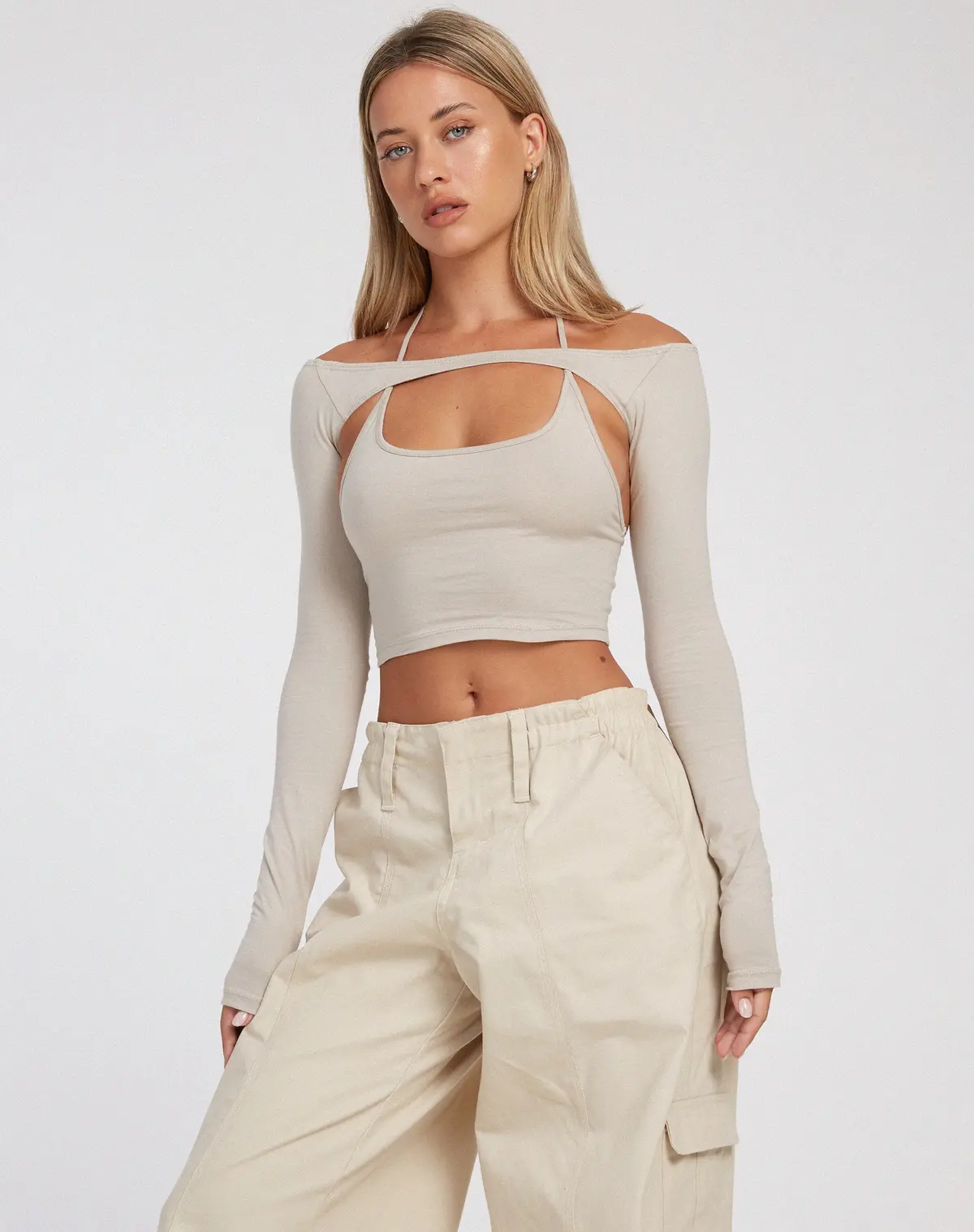 Brandy Long Sleeve Top In Coconut Milk 1