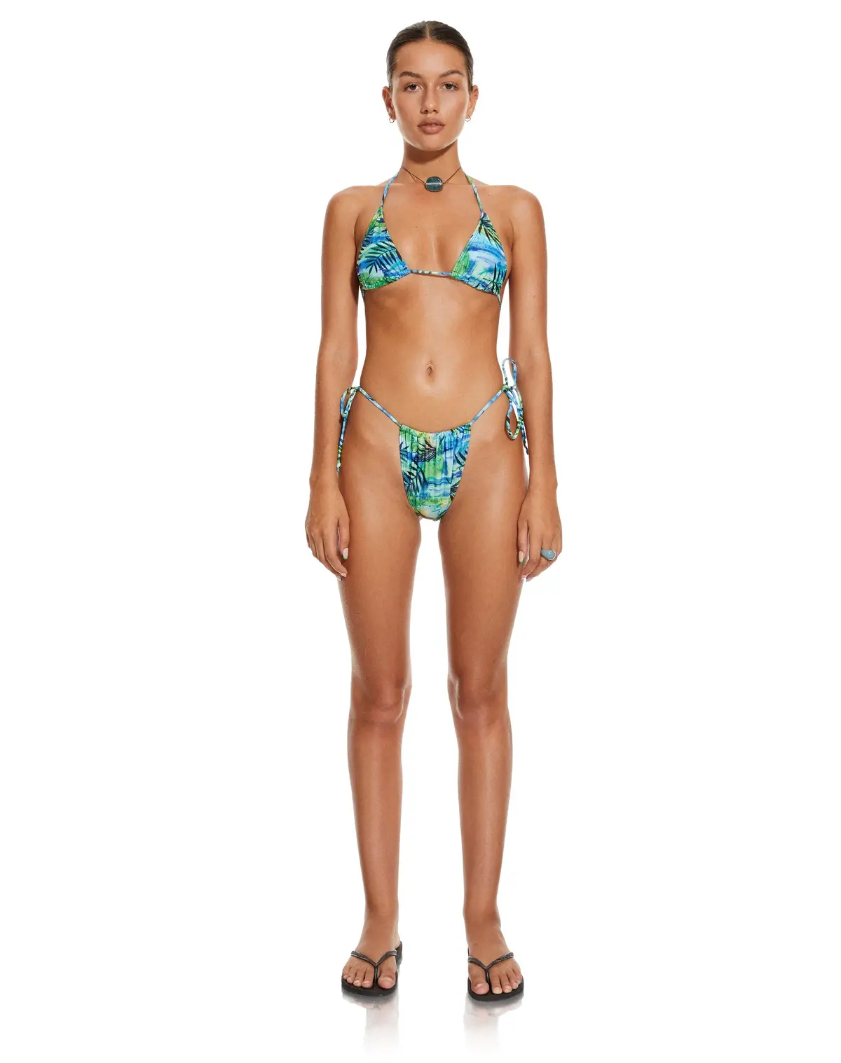 Motel X Barbara Leyna Bikini Bottom In Tropical Palm 1