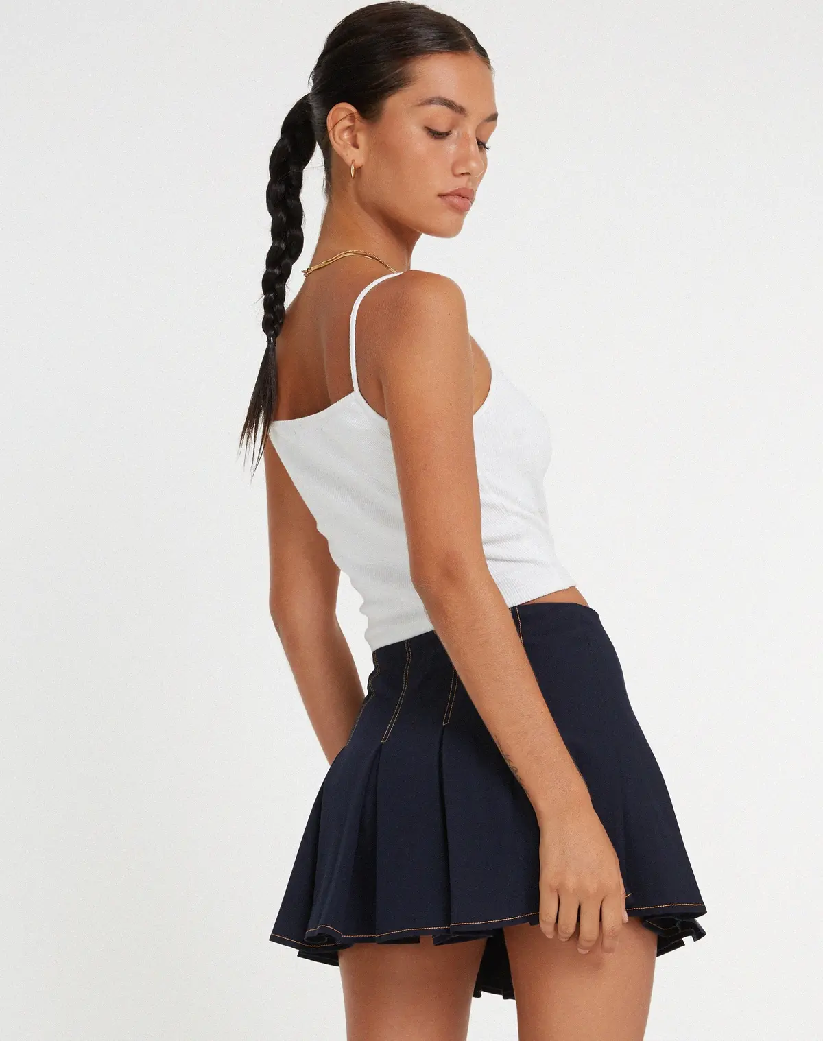 Cajari Mini Skirt In Navy 3