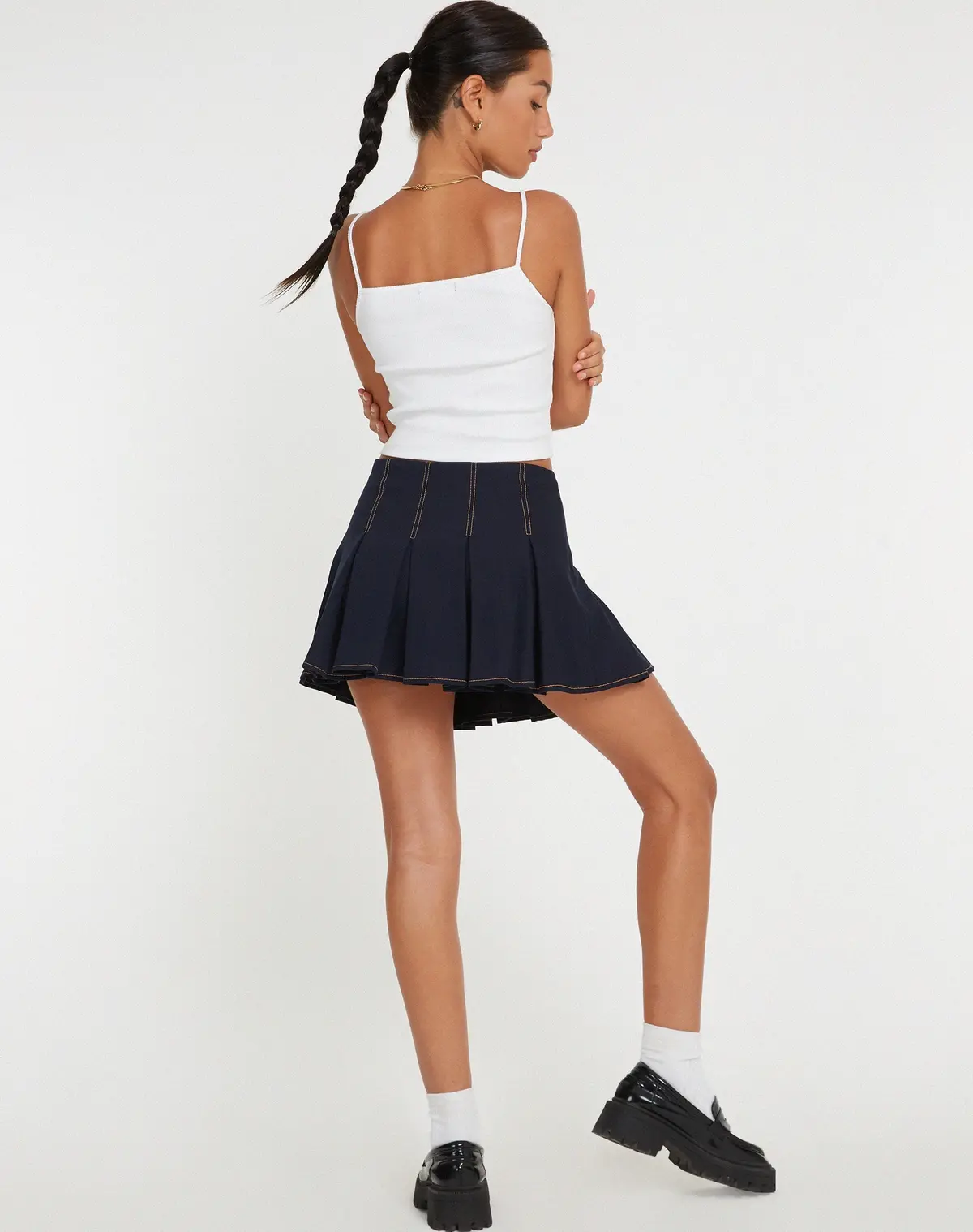 Cajari Mini Skirt In Navy 5