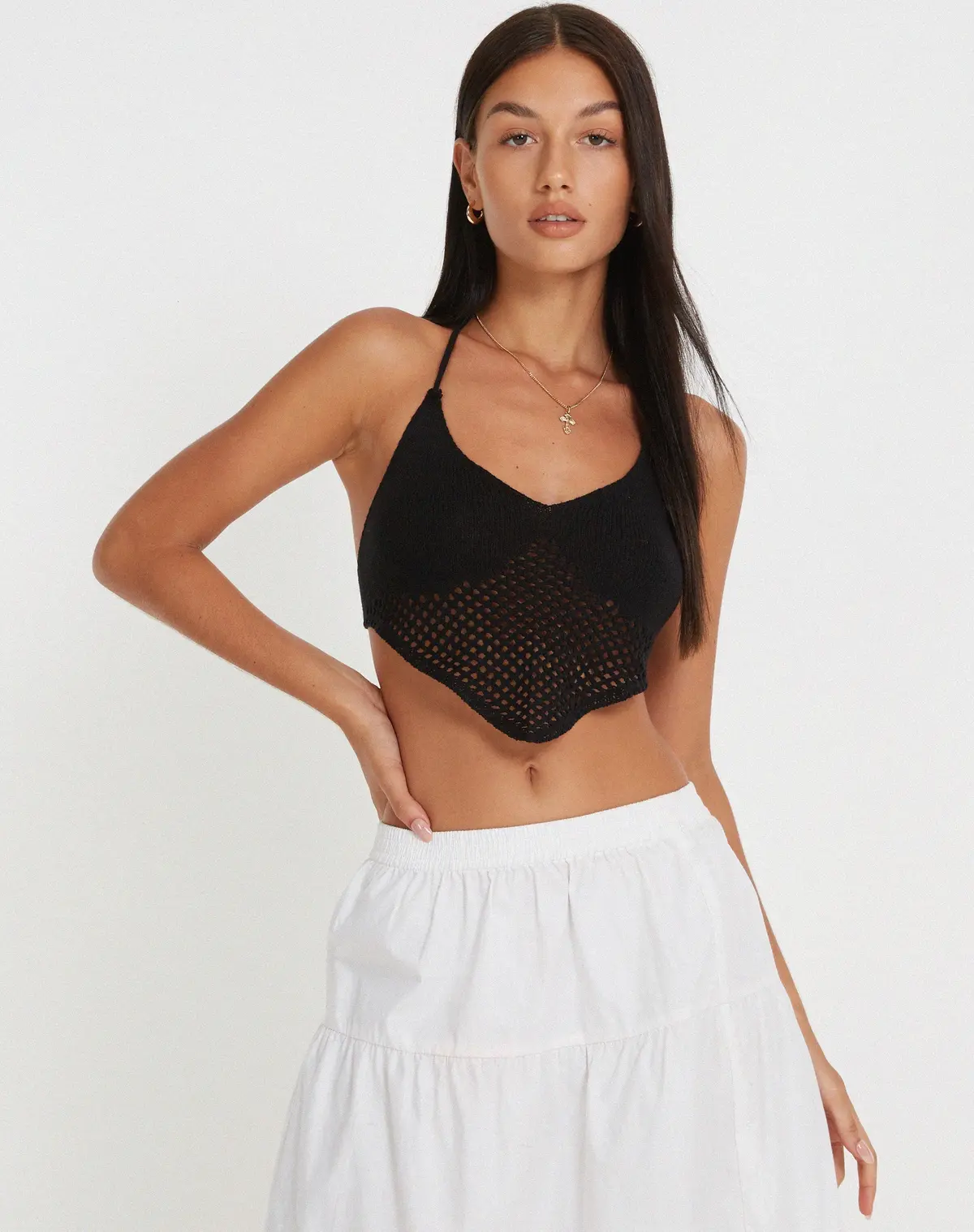 Cenova Crop Top In Black 1