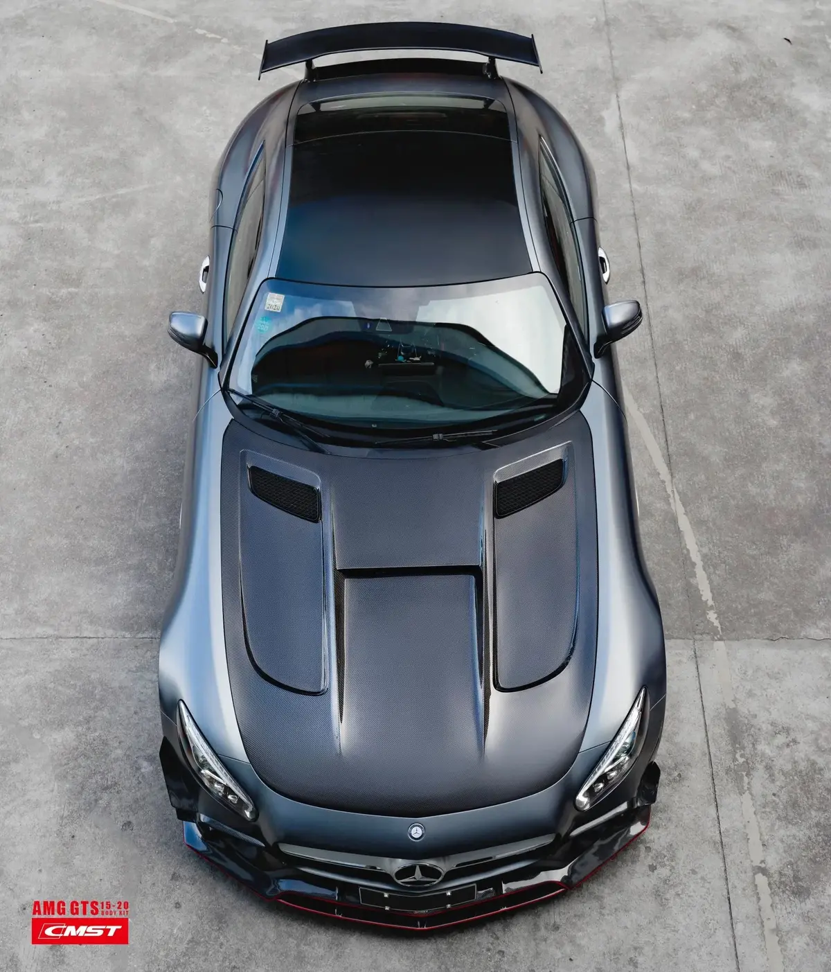 Cmst Carbon Fiber Hood  Black Series Style For Mercedes Benz C190 Amg Gt Gts Gtc Gtr 1
