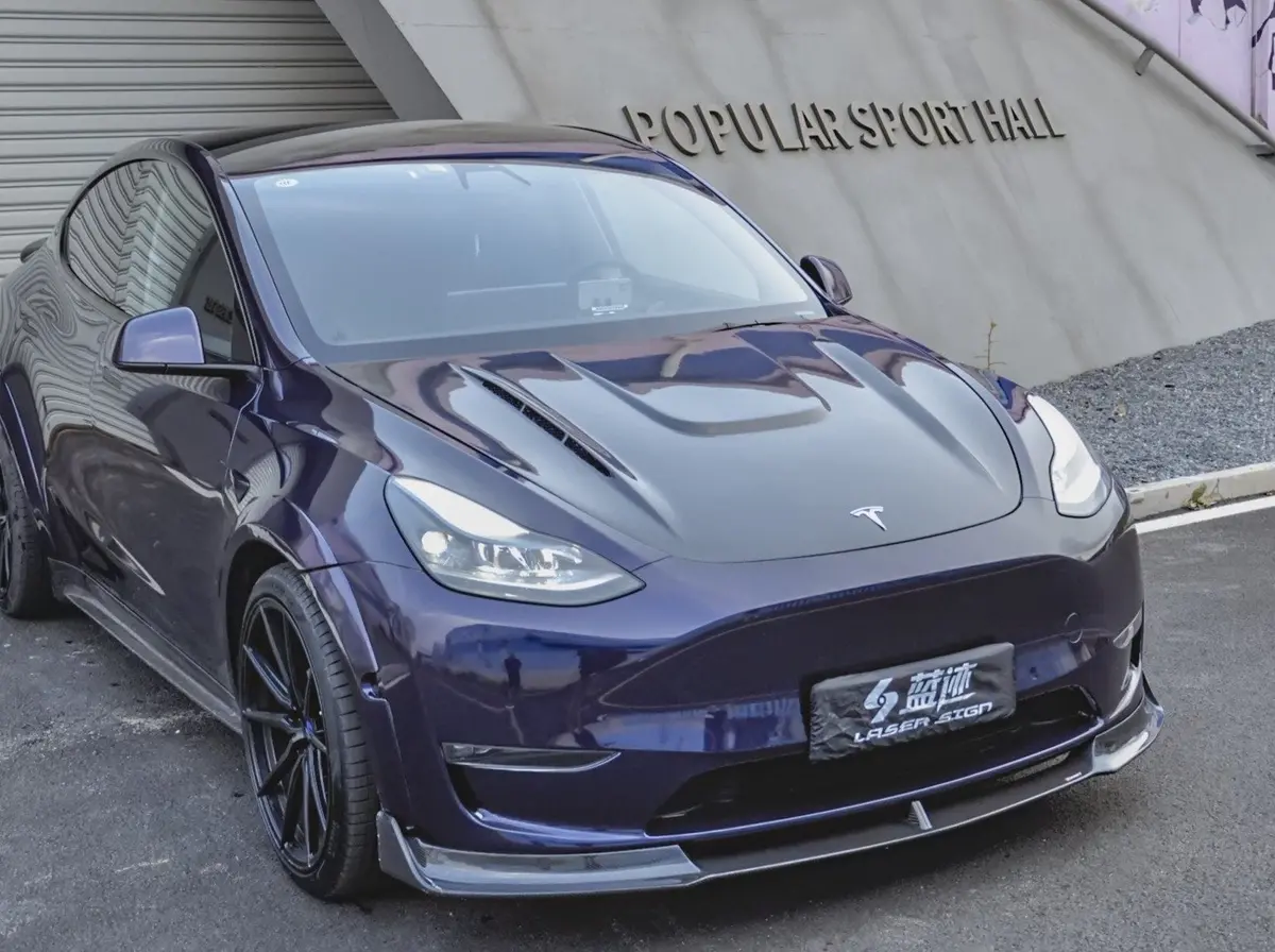 Cmst Carbon Fiber Front Lip Ver.1 For Tesla Model Y 1