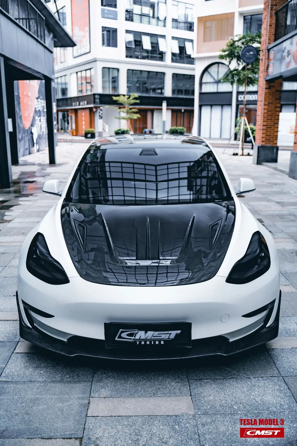 Cmst Carbon Fiber Hood Ver.1 For Tesla Model 3 1